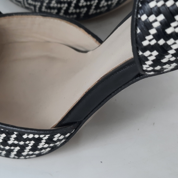 L.K. Bennett London Ladies Black White  Leather Shoe Size 8.5 Made in Spain - Picture 3 of 16